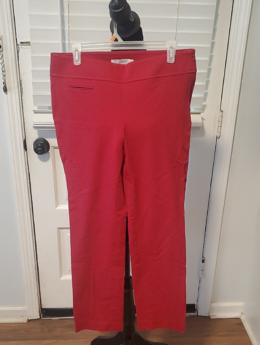 LOFT Red Straight-Leg Dress Pants